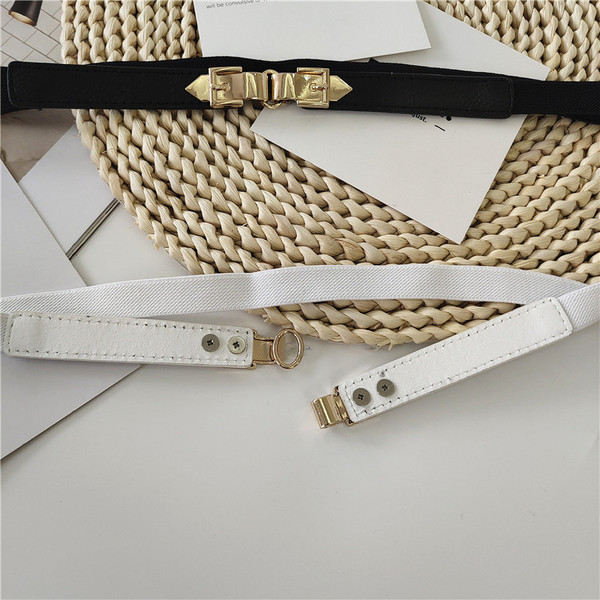 Vékony női öv fém elemmel - elasztikus