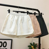 Női rövidnadrág elasztikus derékkal, különböző színekben