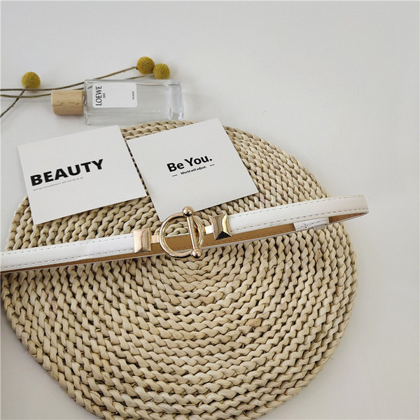 Γυναικεία έκο δερμάτινη ζώνη με μεταλλικό δαχτυλίδι