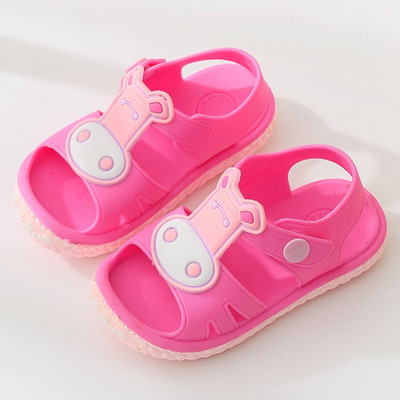 Casual παιδικά σανδάλια με απλικέ και κουμπιά