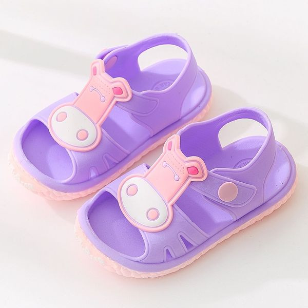Casual παιδικά σανδάλια με απλικέ και κουμπιά