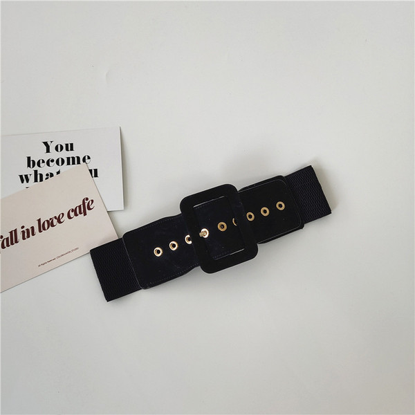 Öko velúrból készült rugalmas női széles öv