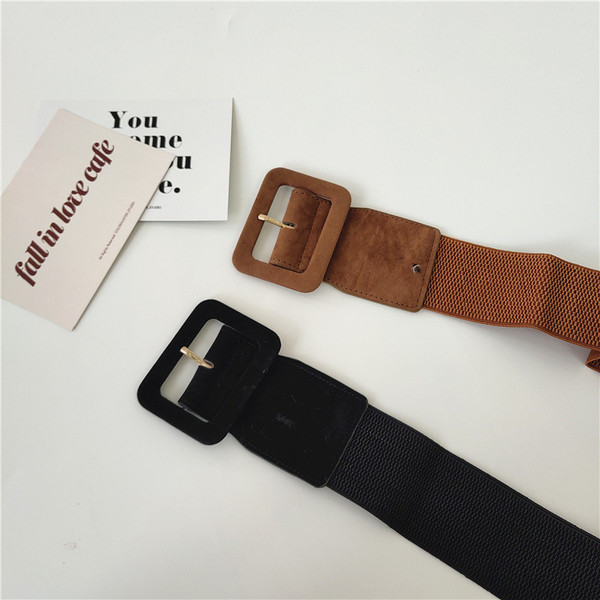 Öko velúrból készült rugalmas női széles öv