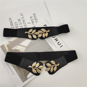 Retro elasztikus öv fekete fém elemmel