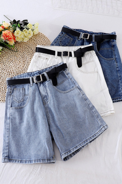 Naiste teksapüksid, millel on vöö ja kõrge vöökoht