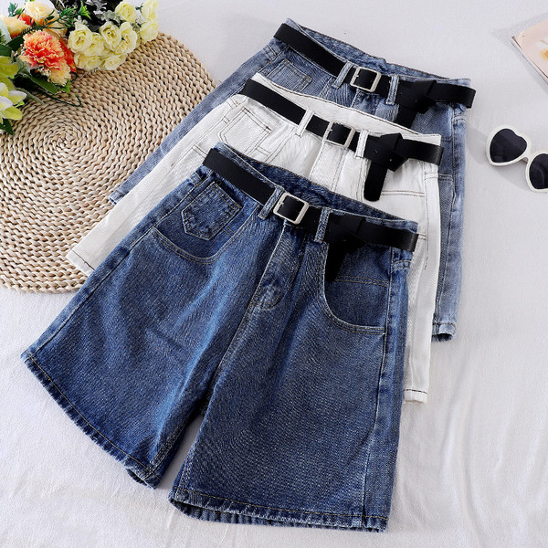 Naiste teksapüksid, millel on vöö ja kõrge vöökoht