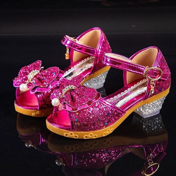 NAUJAS vaikiškų basučių modelis su akmenukais ir storu kulnu