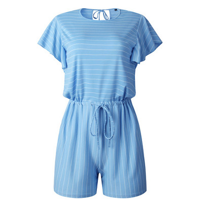 Γυναικείες καλοκαιρινές φόρμες με ελαστική μέση και κοντά μανίκια