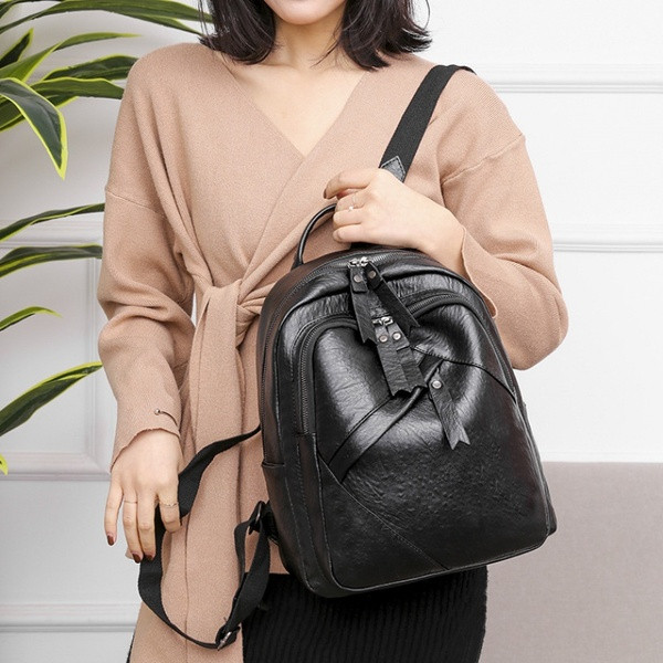 Uue mudeli kunstnahast lukuga naiste seljakott