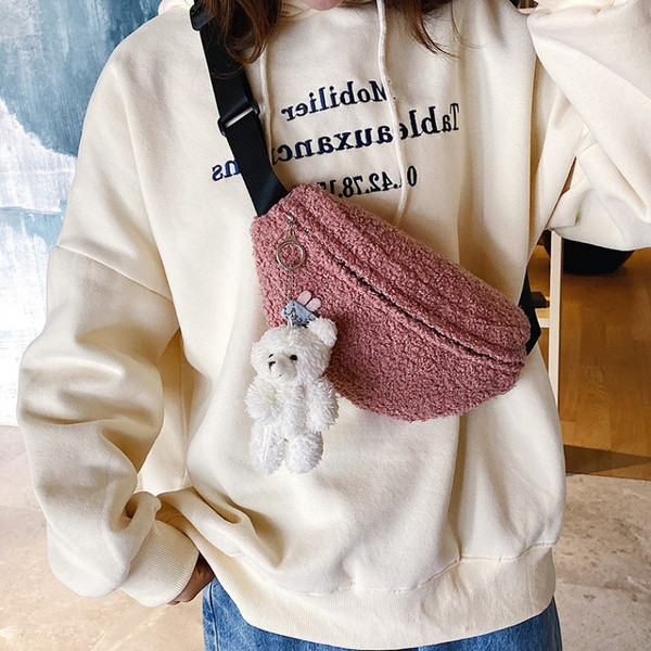 Új modell női puha táska derékra és vállra