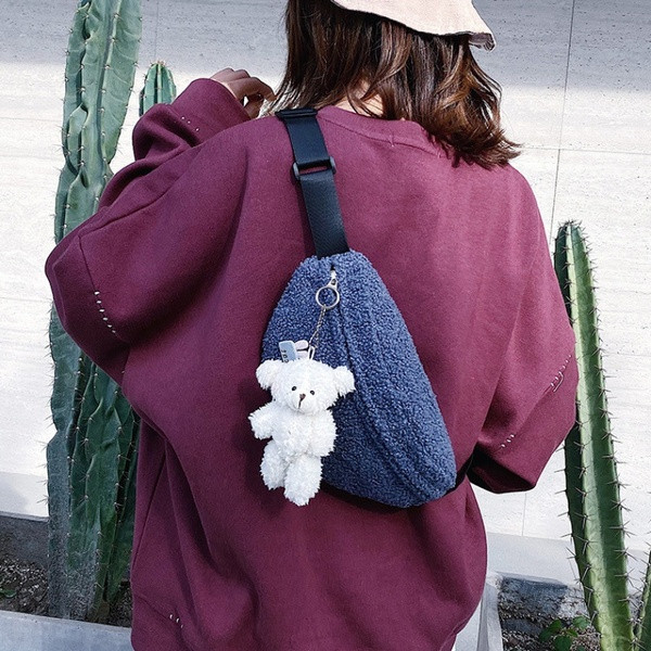 Új modell női puha táska derékra és vállra