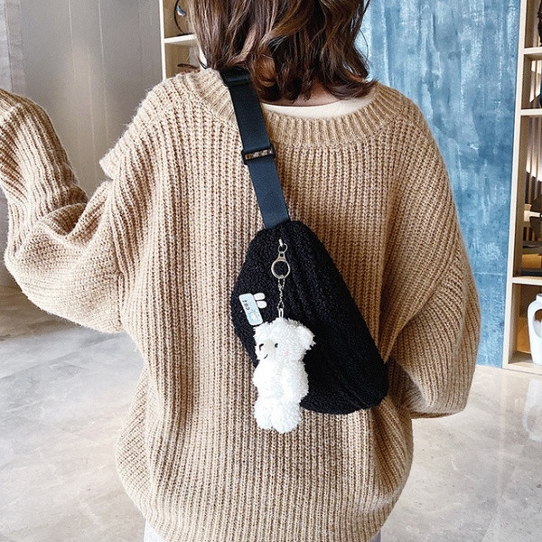 Új modell női puha táska derékra és vállra