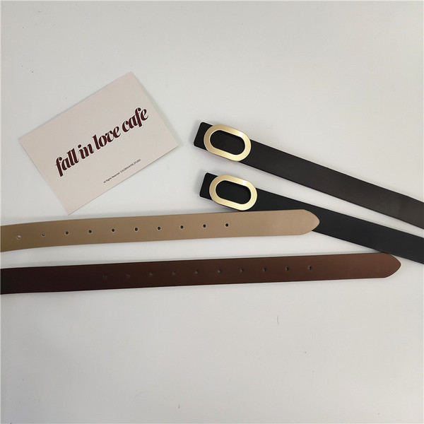 Női bőr öv fém elemmel