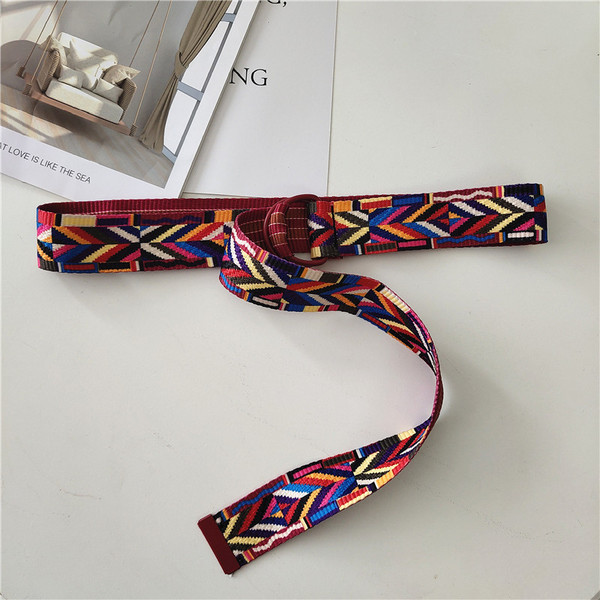 Színes női kötött textil öv