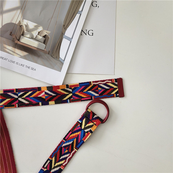 Színes női kötött textil öv