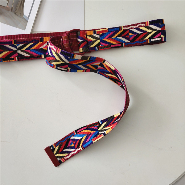 Színes női kötött textil öv