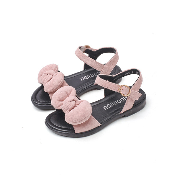 Alkalmi gyerekszandál csattal és szalaggal