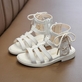 Casual παιδικά σανδάλια με κορδόνια και φερμουάρ