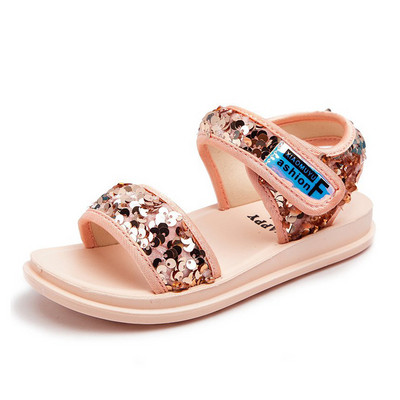 Casual παιδικά σανδάλια με λουράκια βελκρό και πούλιες
