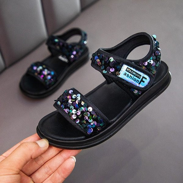 Casual παιδικά σανδάλια με λουράκια βελκρό και πούλιες