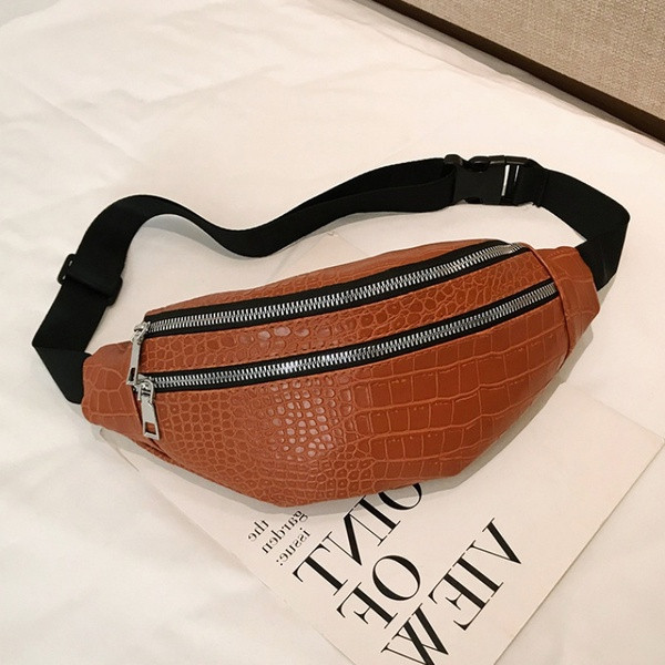 Novi model ženske torbe za struk i rame sa patentnim zatvaračima