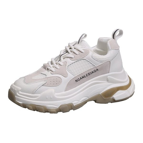 Nyári női tornacipő lapos talppal és fűzővel