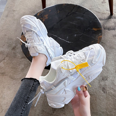 Νέο μοντέλο γυναικεία αθλητικά παπούτσια με κορδόνια και πλέγμα