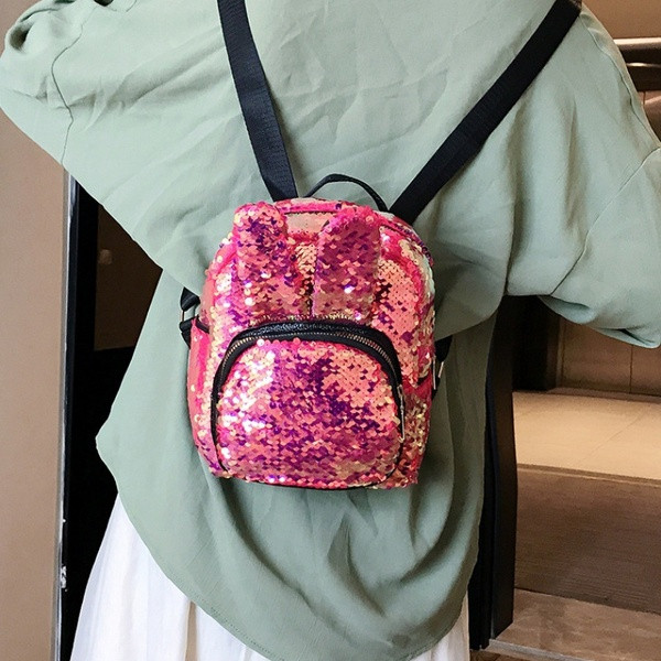 Új modell gyerek hátizsák flitterekkel és 3D elemmel