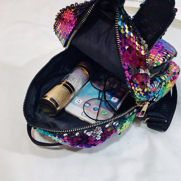 Új modell gyerek hátizsák flitterekkel és 3D elemmel