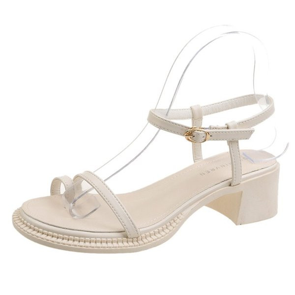 Női alacsony sarkú szandál eko bőrből három színben