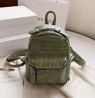 Női bőr táska cipzárral