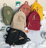 Ženski tekstilni ruksak s patentnim zatvaračima