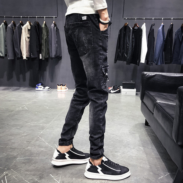 Ανδρικά σπορ-casual τζιν με τσέπες