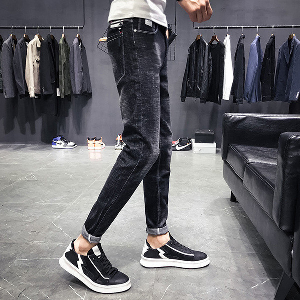 Ανδρικό τζιν άνοιξη-φθινόπωρο κλασικό μοντέλο