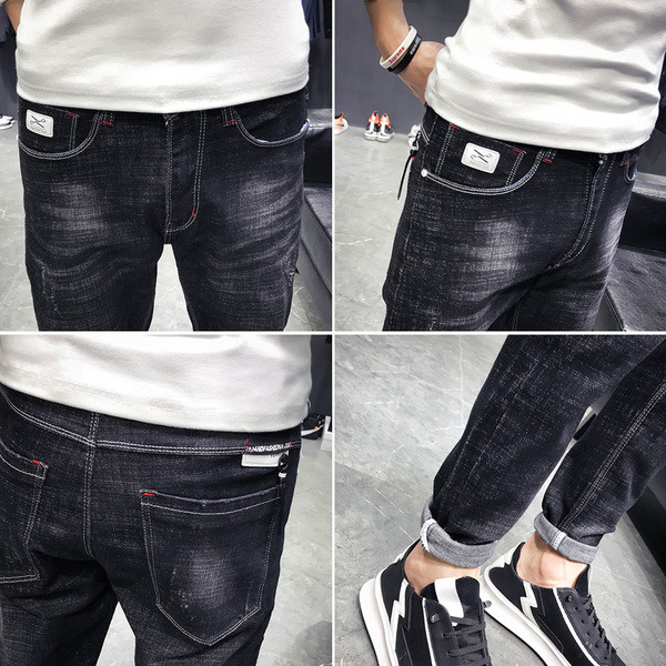 Ανδρικό τζιν άνοιξη-φθινόπωρο κλασικό μοντέλο