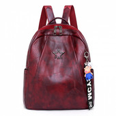 Új modell női hátizsák műbőrből, fém elemmel