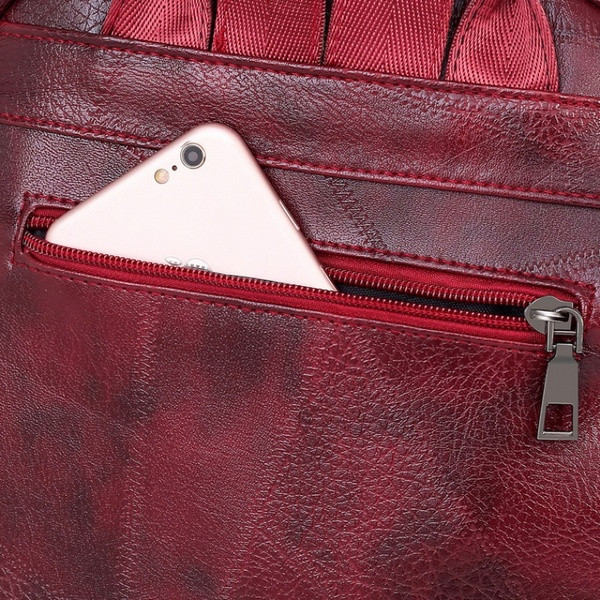 Új modell női hátizsák műbőrből, fém elemmel