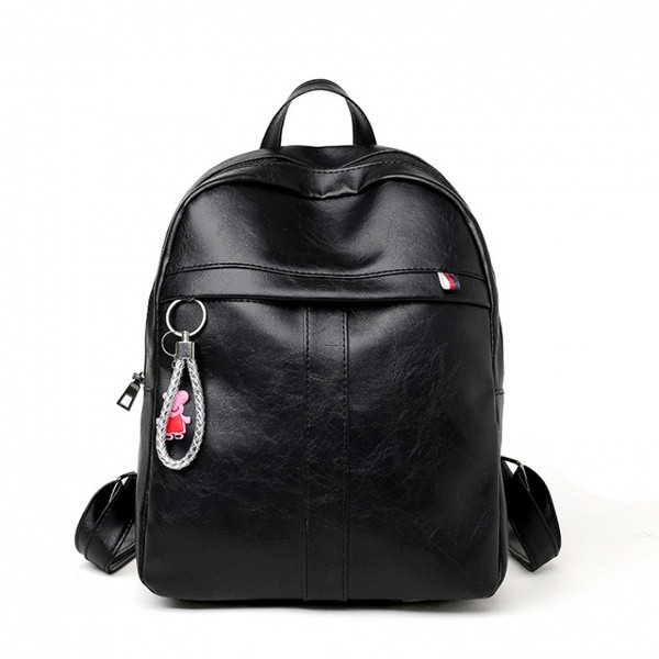 Női műbőr hátizsák cipzárral