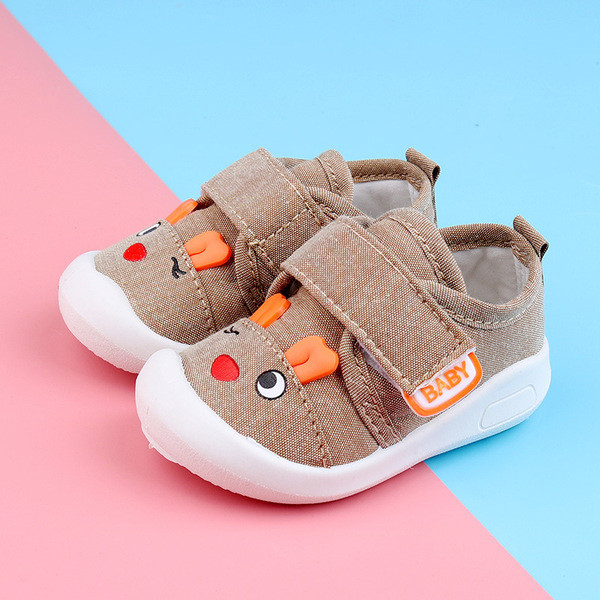 Бебешки детски обувки с апликация и лепенка 