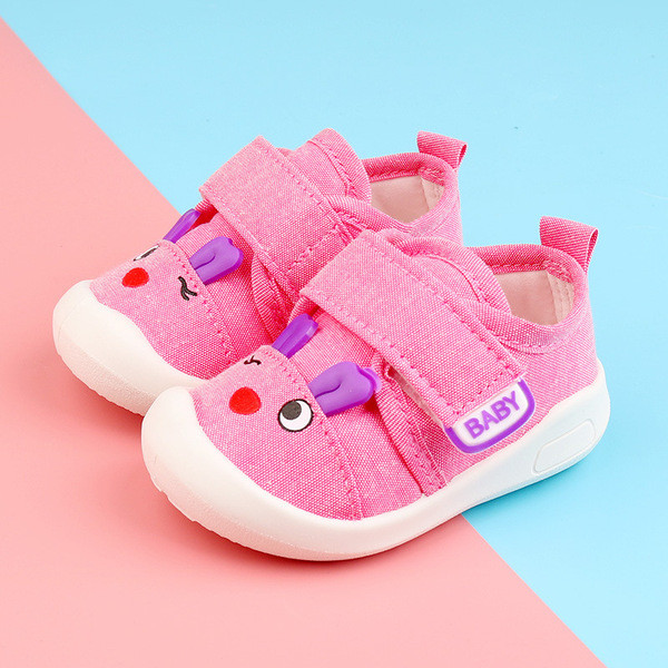 Бебешки детски обувки с апликация и лепенка 