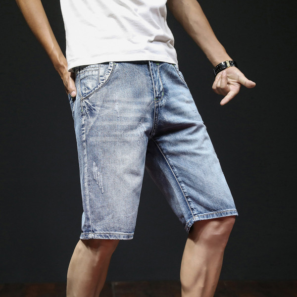 Ανδρικά τζιν 3/4 με τσέπες - κλασικό μοντέλο