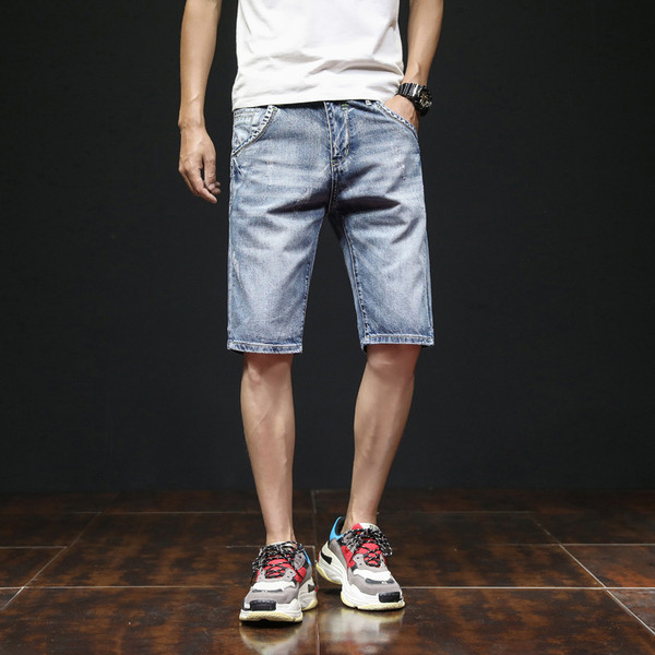 Ανδρικά τζιν 3/4 με τσέπες - κλασικό μοντέλο