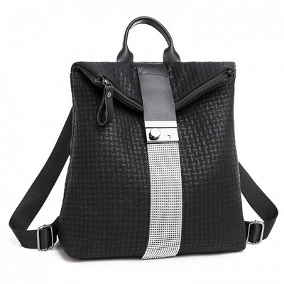 Modern női hátizsák kövekkel fekete színben