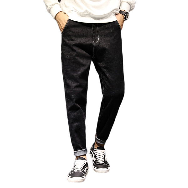 Alkalmi férfi farmer sima modell kék és fekete színben