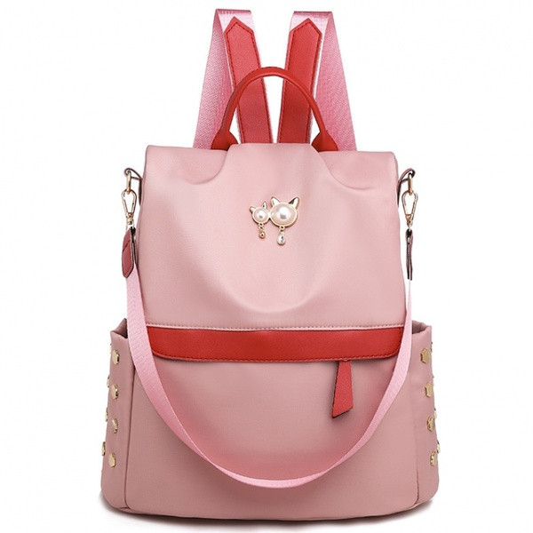 Uue mudeli metallist elementidega naiste seljakott