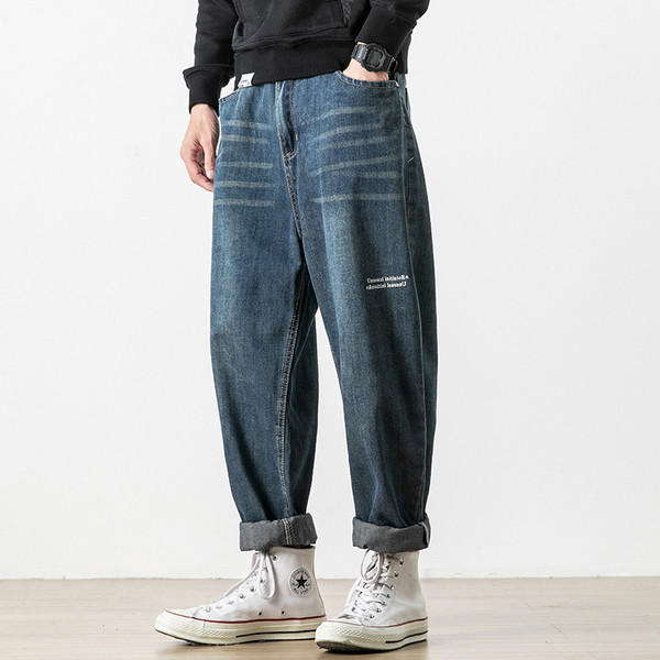 Muške široke traperice s džepovima