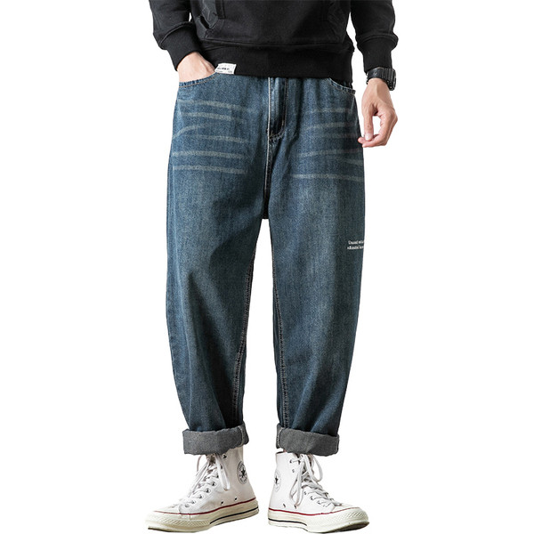 Muške široke traperice s džepovima