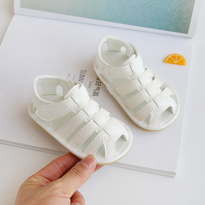 Μοντέρνα παιδικά παπούτσια από οικολογικό δέρμα με λουράκια βελκρό