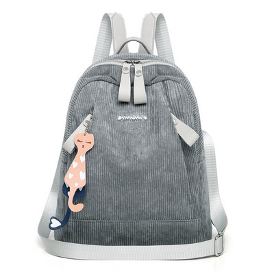 Novi model ženskog ruksaka na pruge sa prednjim džepovima