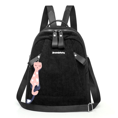 Novi model ženskog ruksaka na pruge sa prednjim džepovima